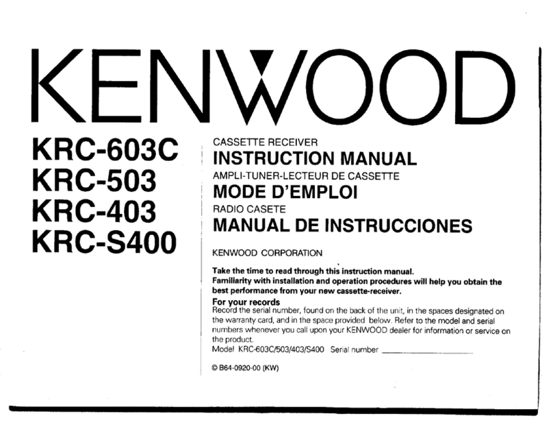 Kenwood KRC-603C User manual