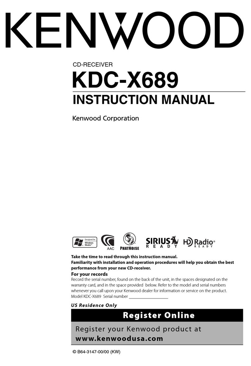 Kenwood KDC-X689 User manual