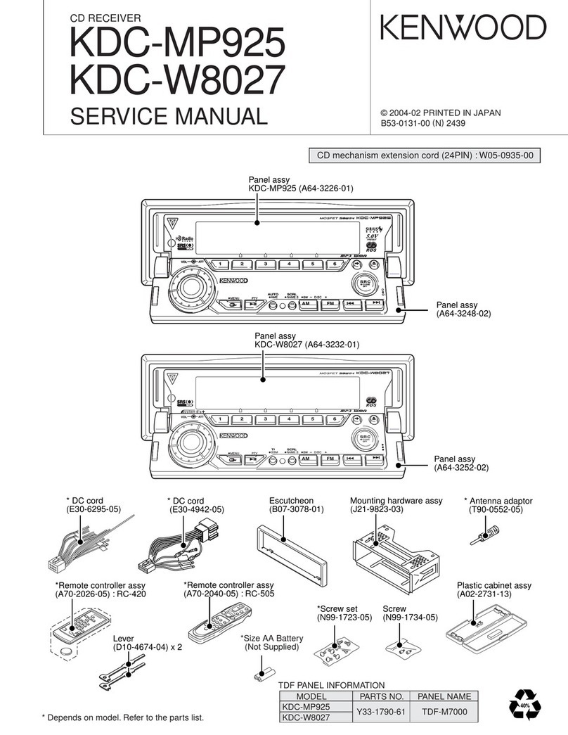 Kenwood KDC-MP925 User manual