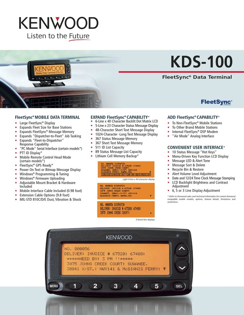 Kenwood FleetSync KDS-100 Brochure & specs