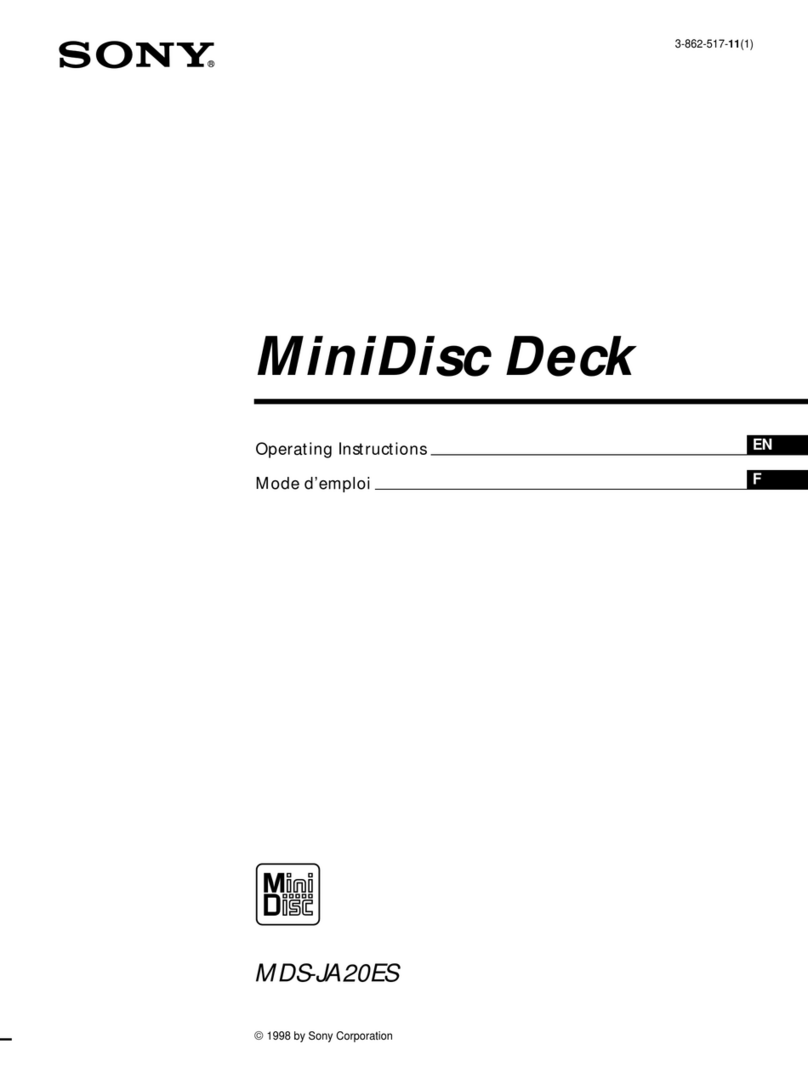 Sony MDS-JA20ES - Minidisc Deck User manual