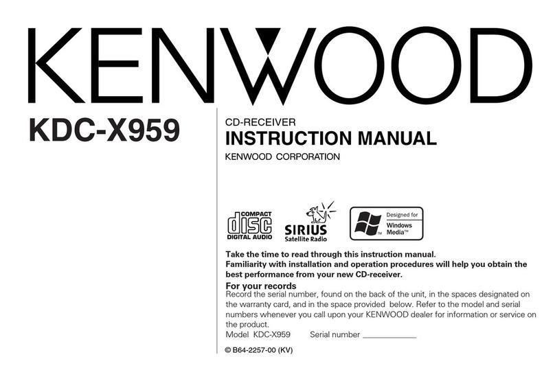 Kenwood KDC-X959 instruction manual