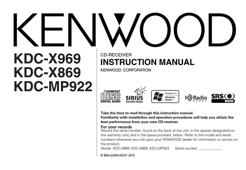 Kenwood KDC-X869 User manual