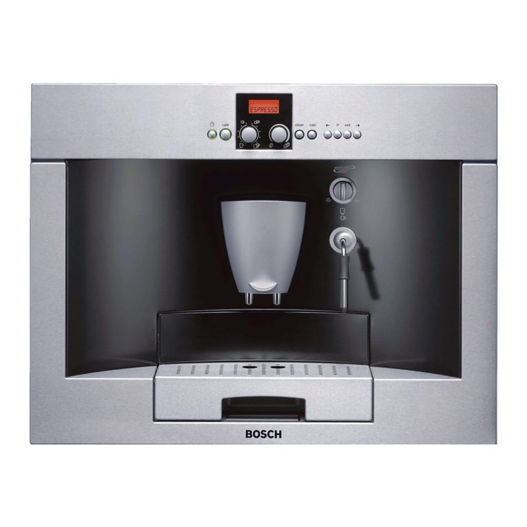 Bosch Built-In Coffee Machine User manual