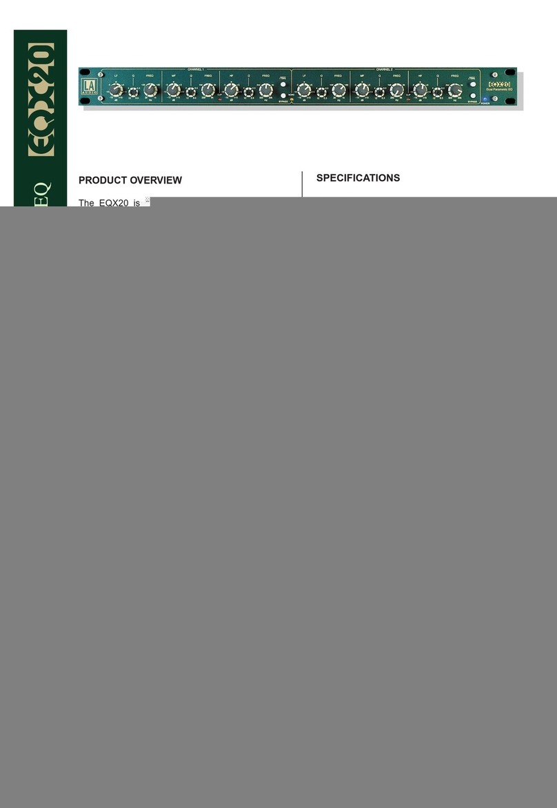 LA Audio Electronic EQX20 Specification sheet
