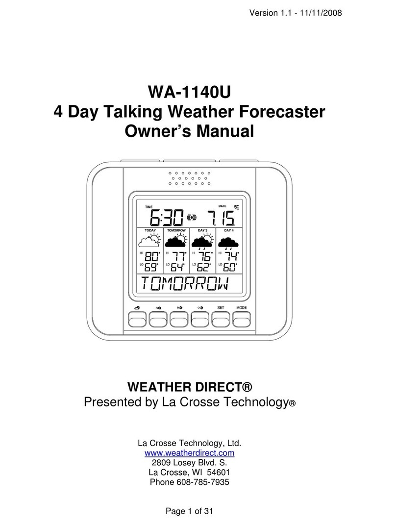 La Crosse Technology WA-1140U owner's manual