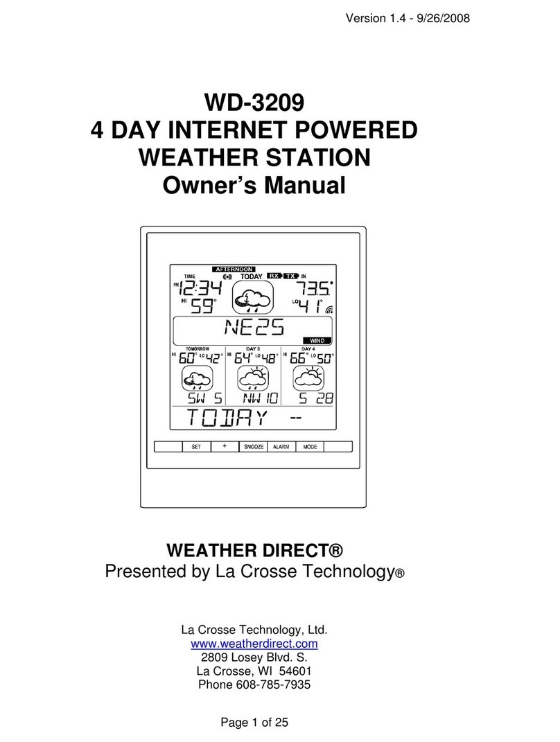 WEATHER DIRECT Internet-Powered Weather Station WD-3209 owner's manual