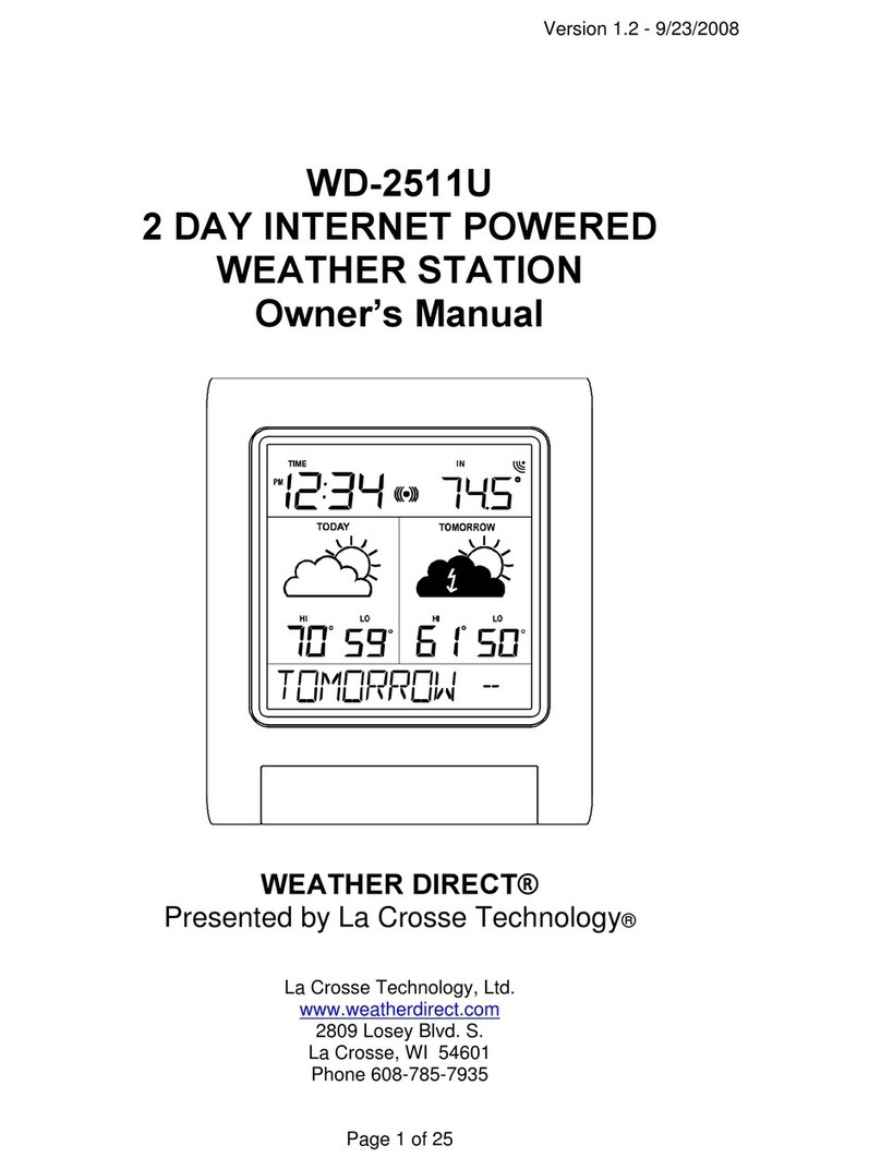 WEATHER DIRECT Internet-Powered Weather Station WD-2511U owner's manual