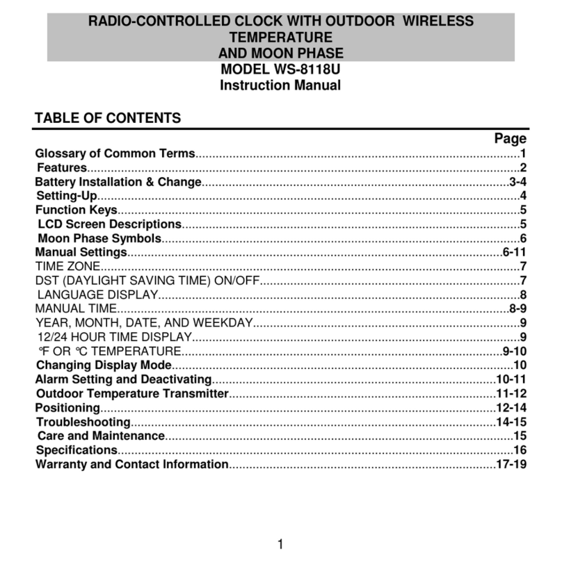 La Crosse Technology WS-8118U instruction manual