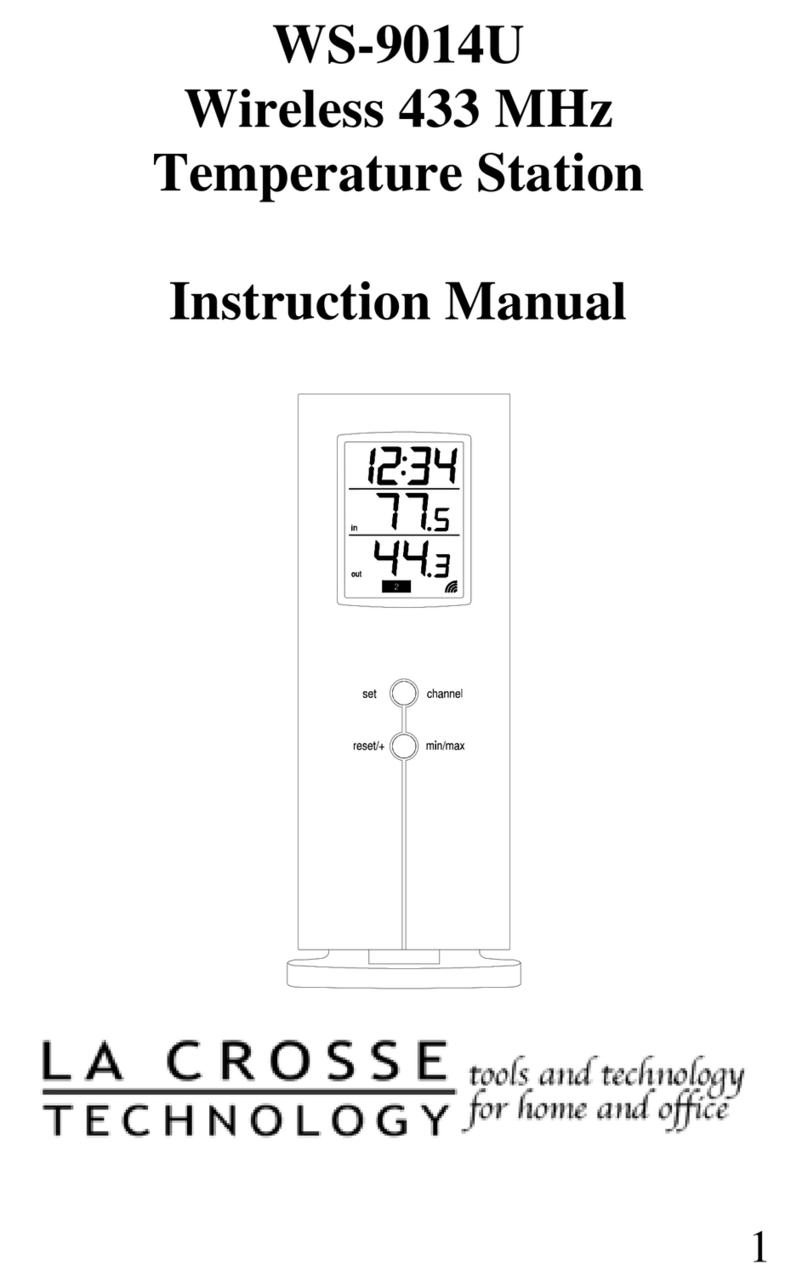 La Crosse Technology Wireless 433 MHz Temperature Station... User manual La Crosse Technology Wireless 433 MHz Temperature Station... User manual