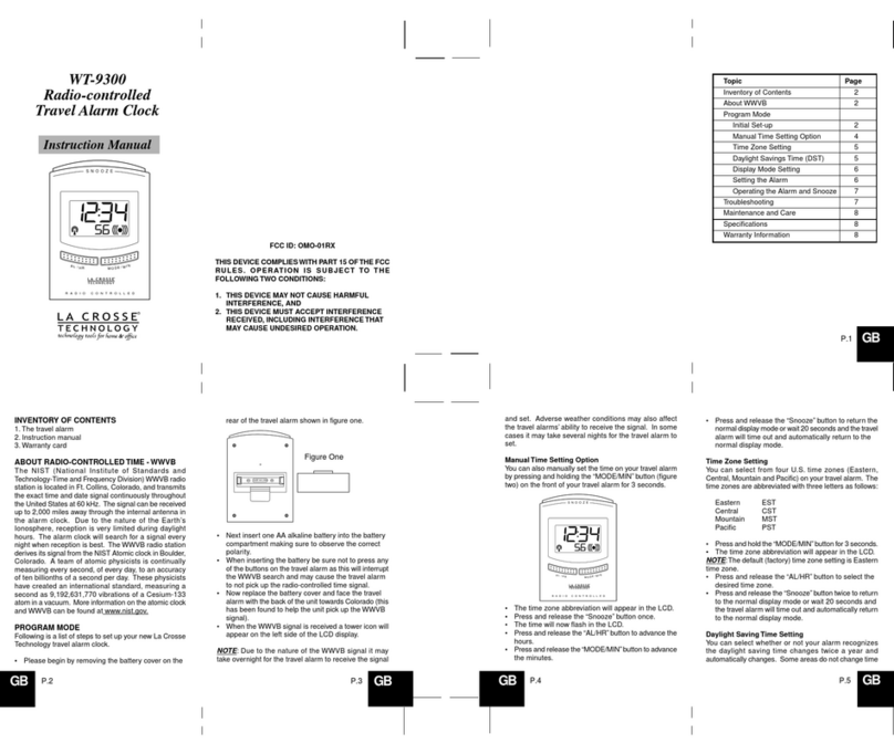 La Crosse Technology WT-9300 User manual