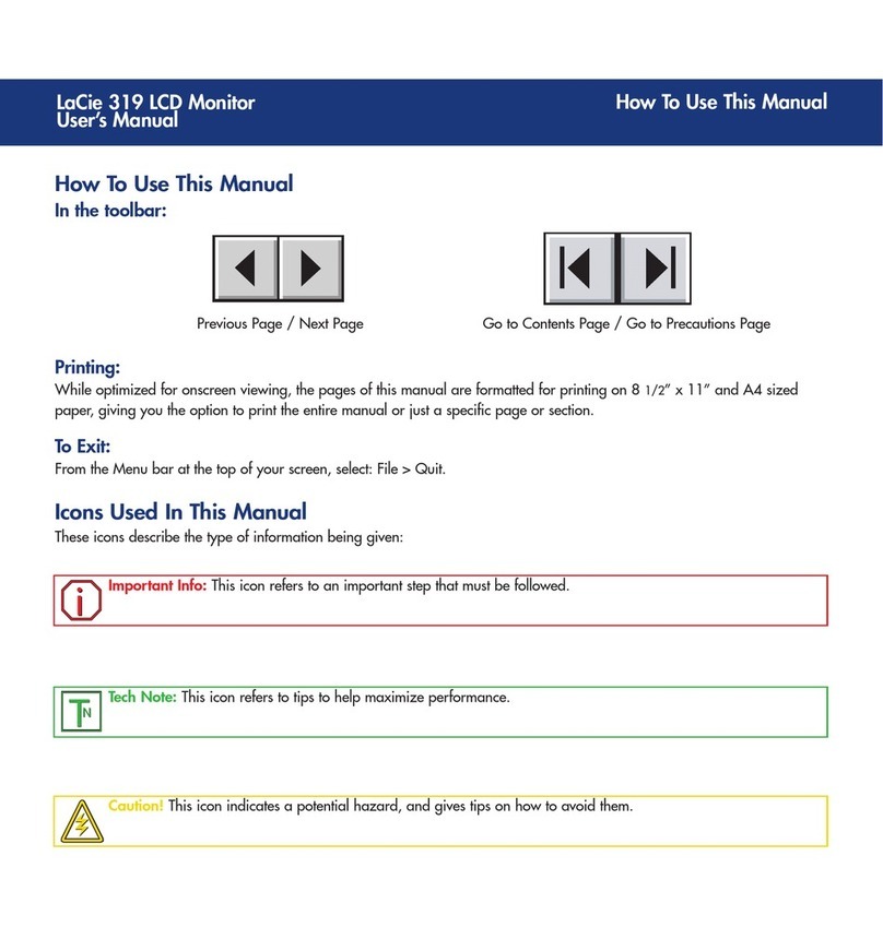 LaCie LCD Monitor 319 User manual