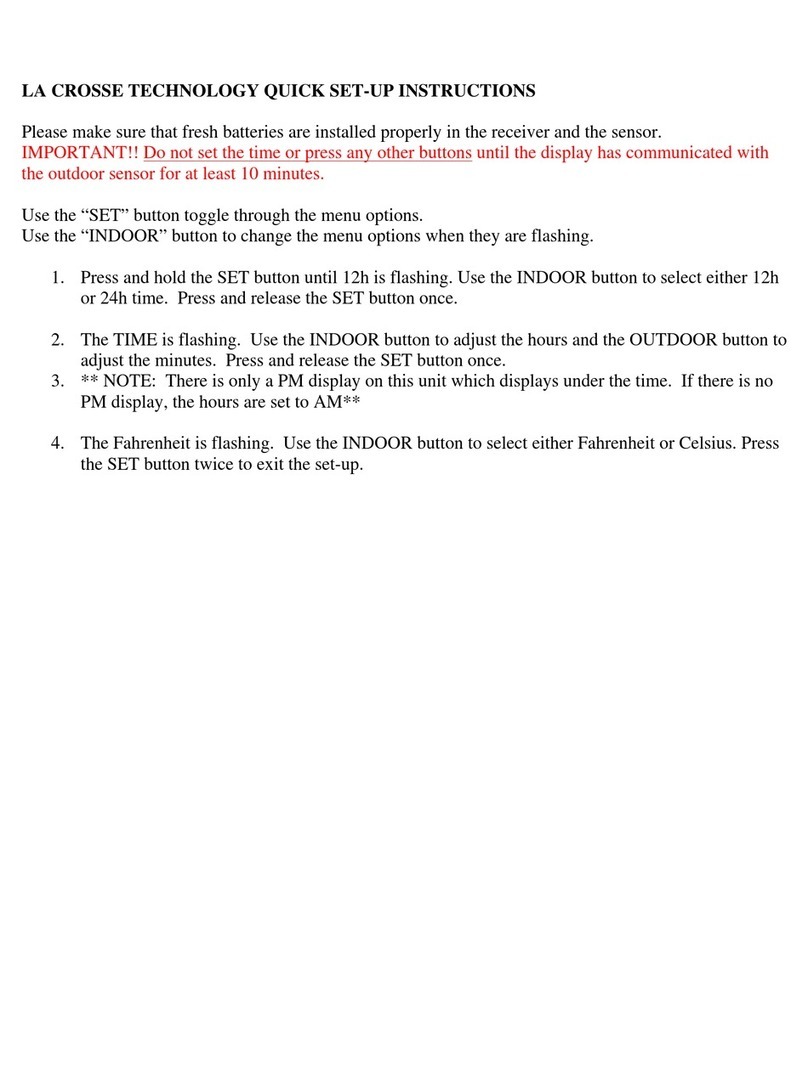 La Crosse Technology Wireless Weather Station user manual La Crosse Technology Wireless Weather Station user manual