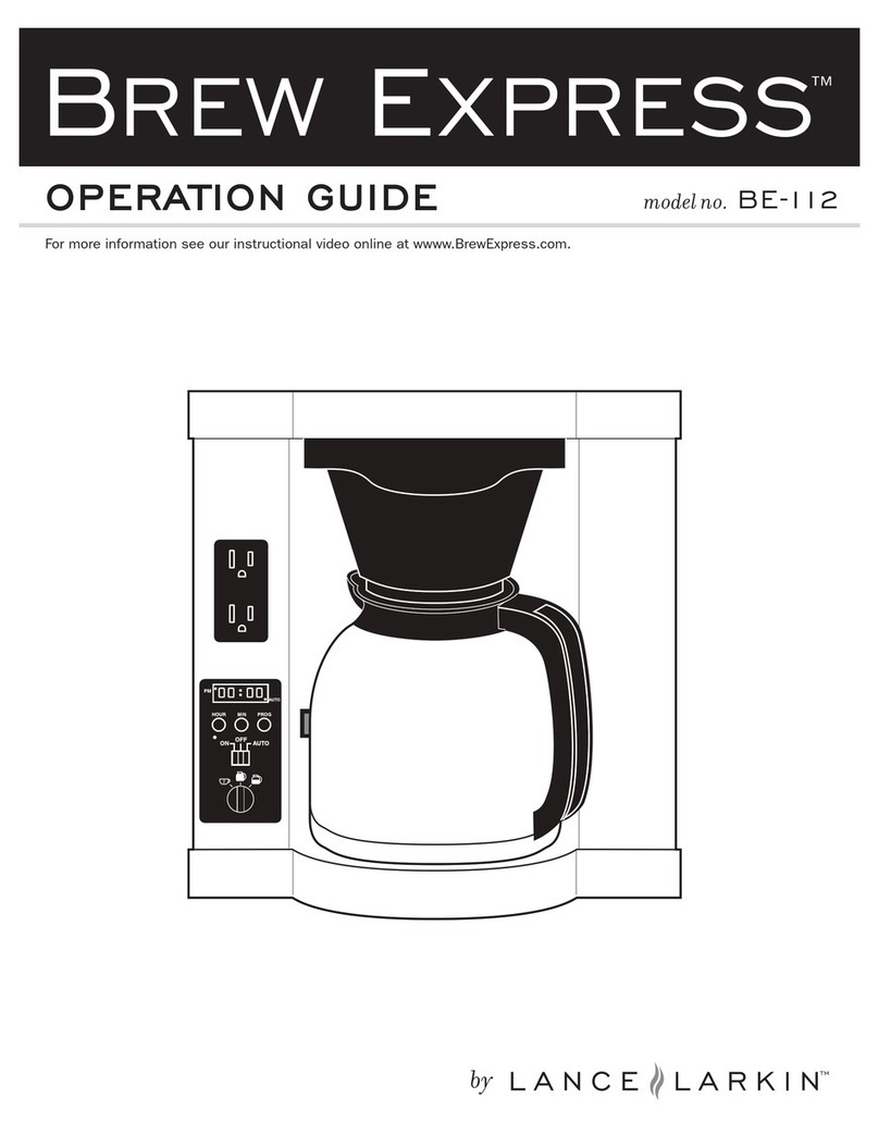 Lance-Larkin BREW EXPRESS BE-112 Operation guide