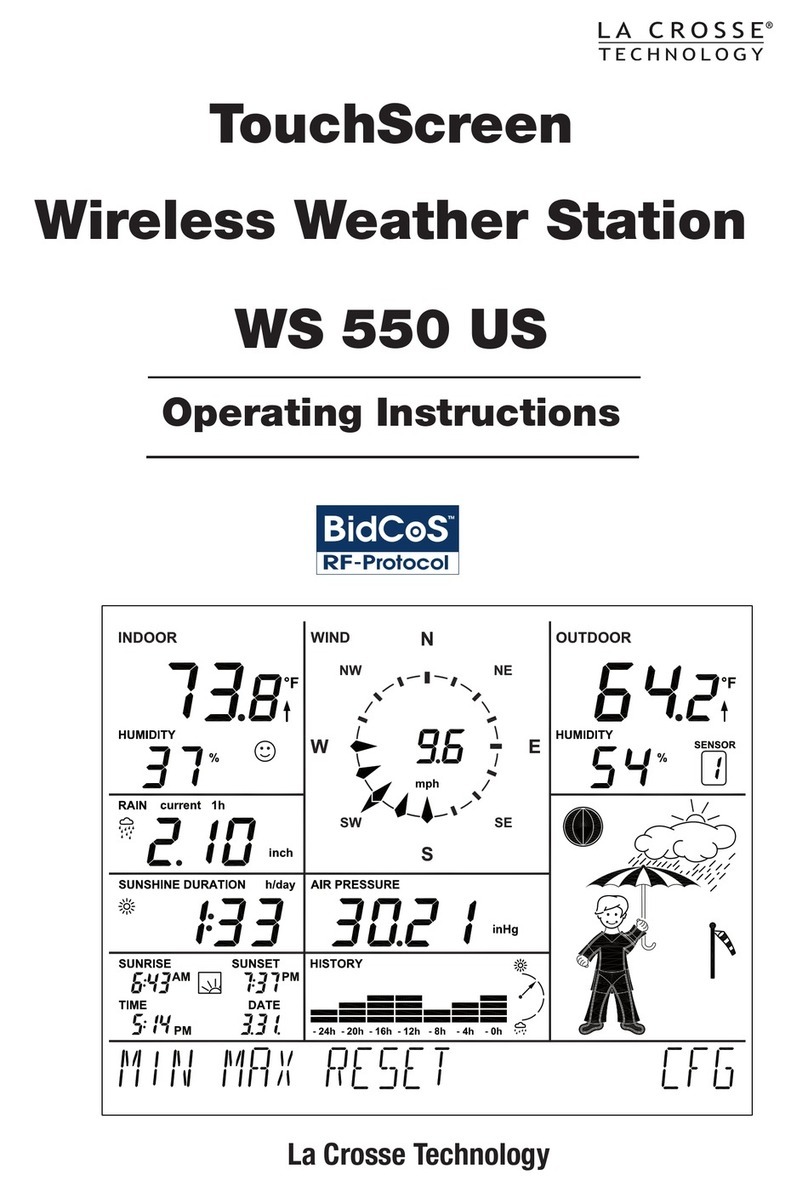 La Crosse Technology WS 550 US operating instructions La Crosse Technology WS 550 US operating instructions