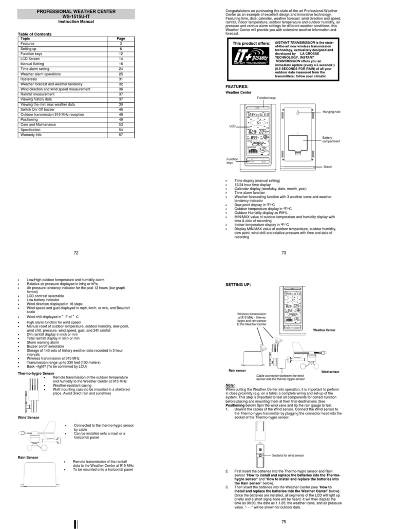La Crosse Technology WS-1515U-IT User manual