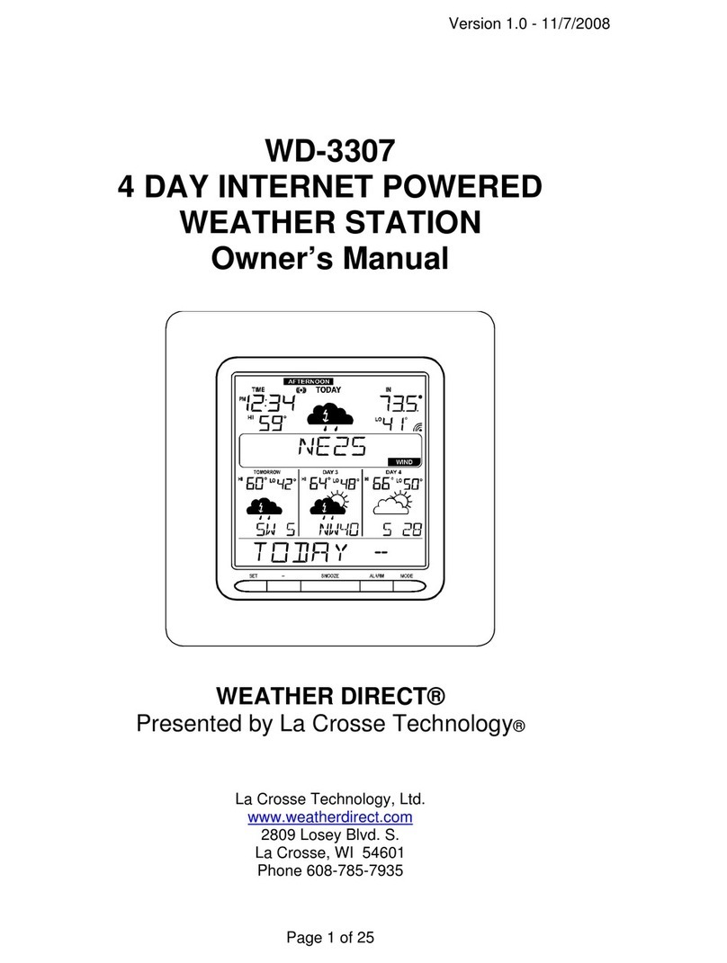WEATHER DIRECT Weather Direct WD-3307 User manual