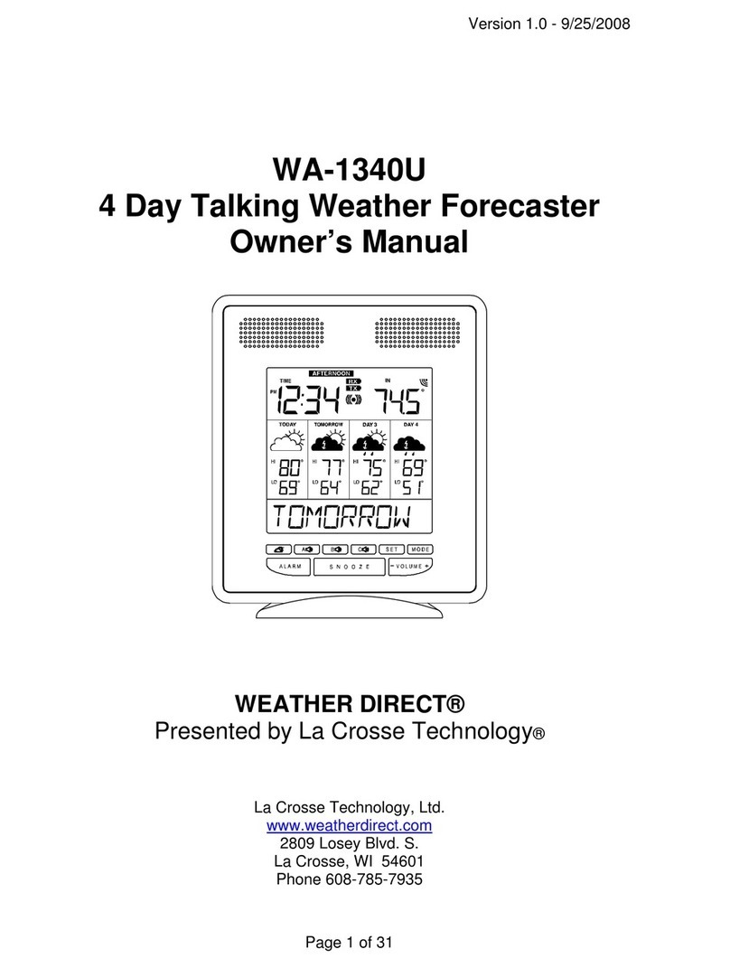 La Crosse Technology WA-1340U User manual La Crosse Technology WA-1340U User manual