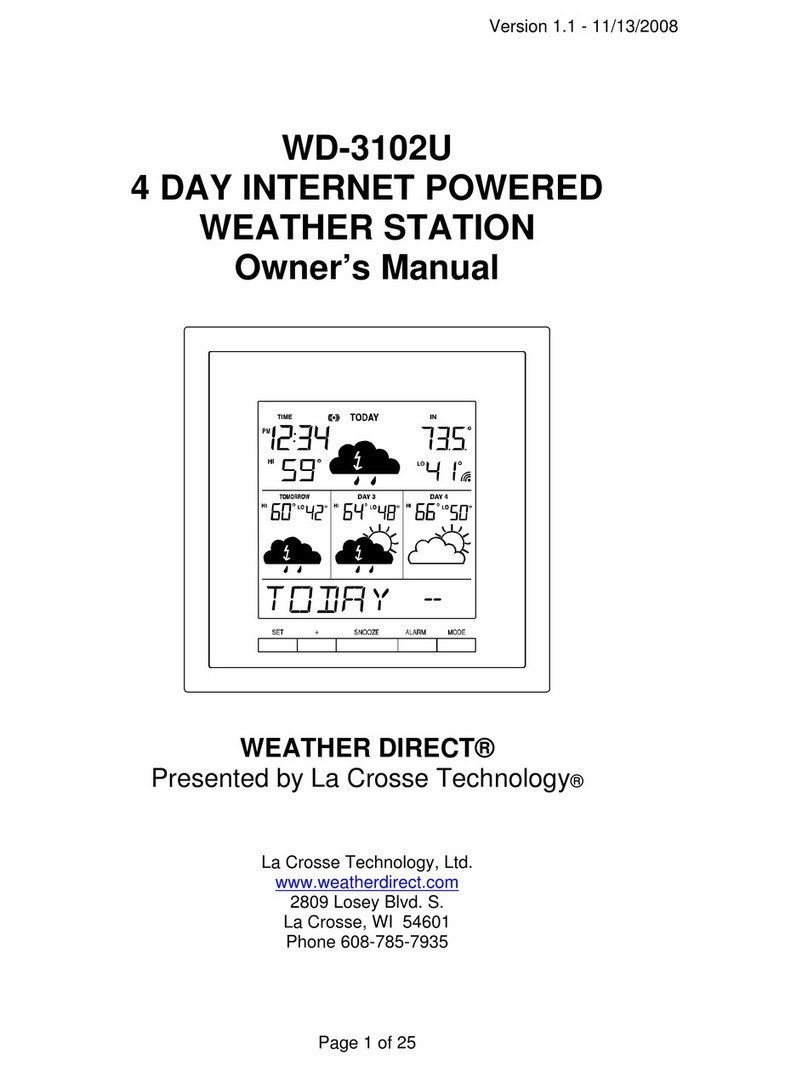La Crosse Technology WD-3102U User manual