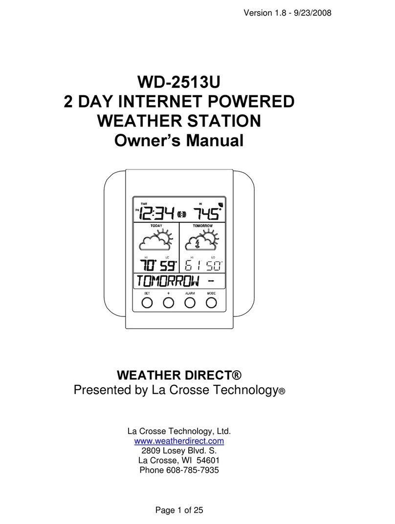 La Crosse Technology WD-2513U owner's manual