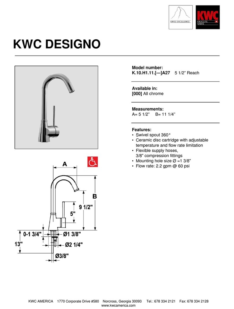 KWC DESIGNO K.10.H1.11 User manual KWC DESIGNO K.10.H1.11 User manual