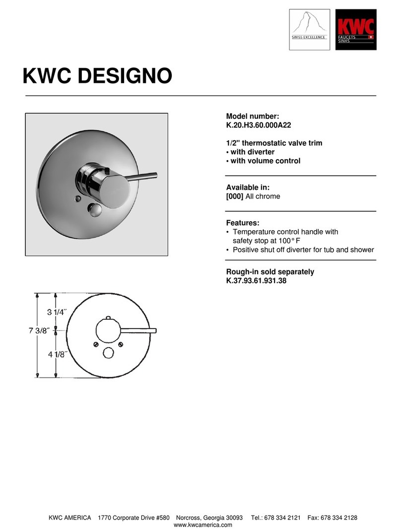 KWC Designo K.20.H3.60.000A22 Specification sheet
