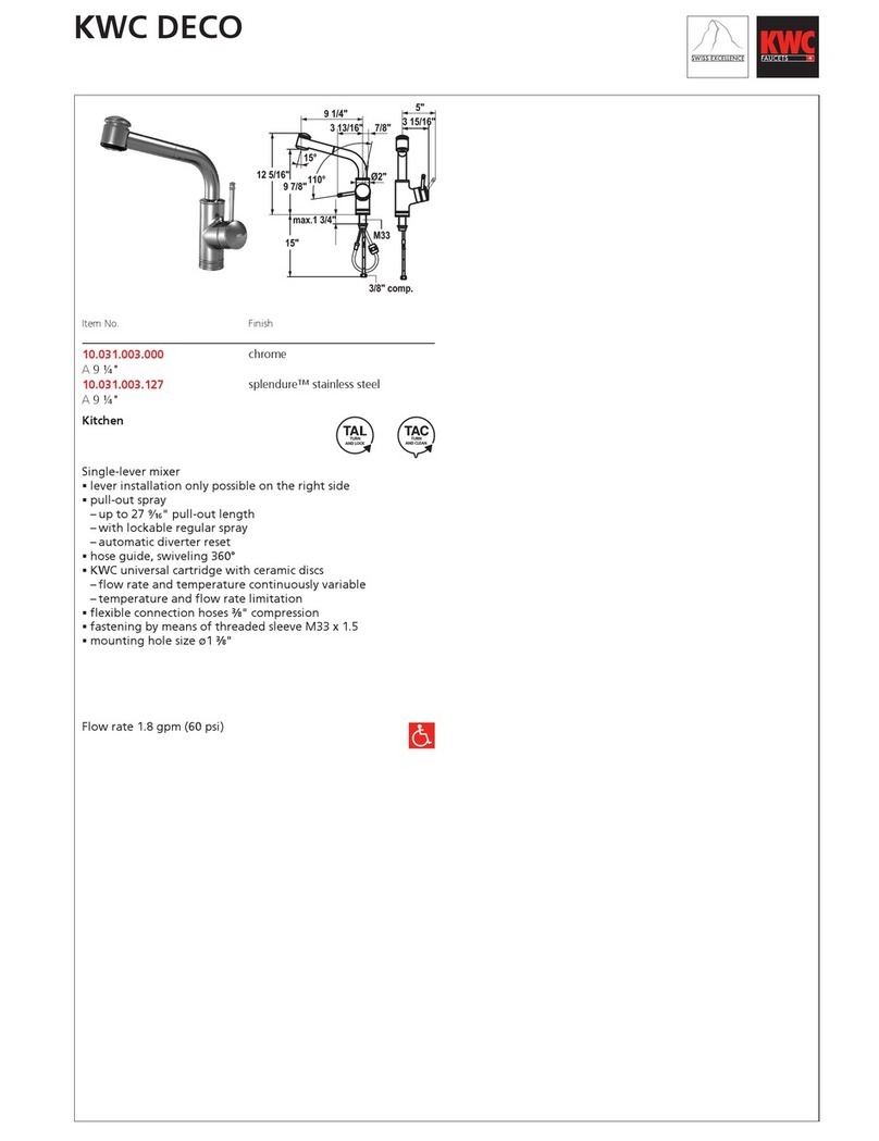 KWC DECO 10.031.003 Specification sheet