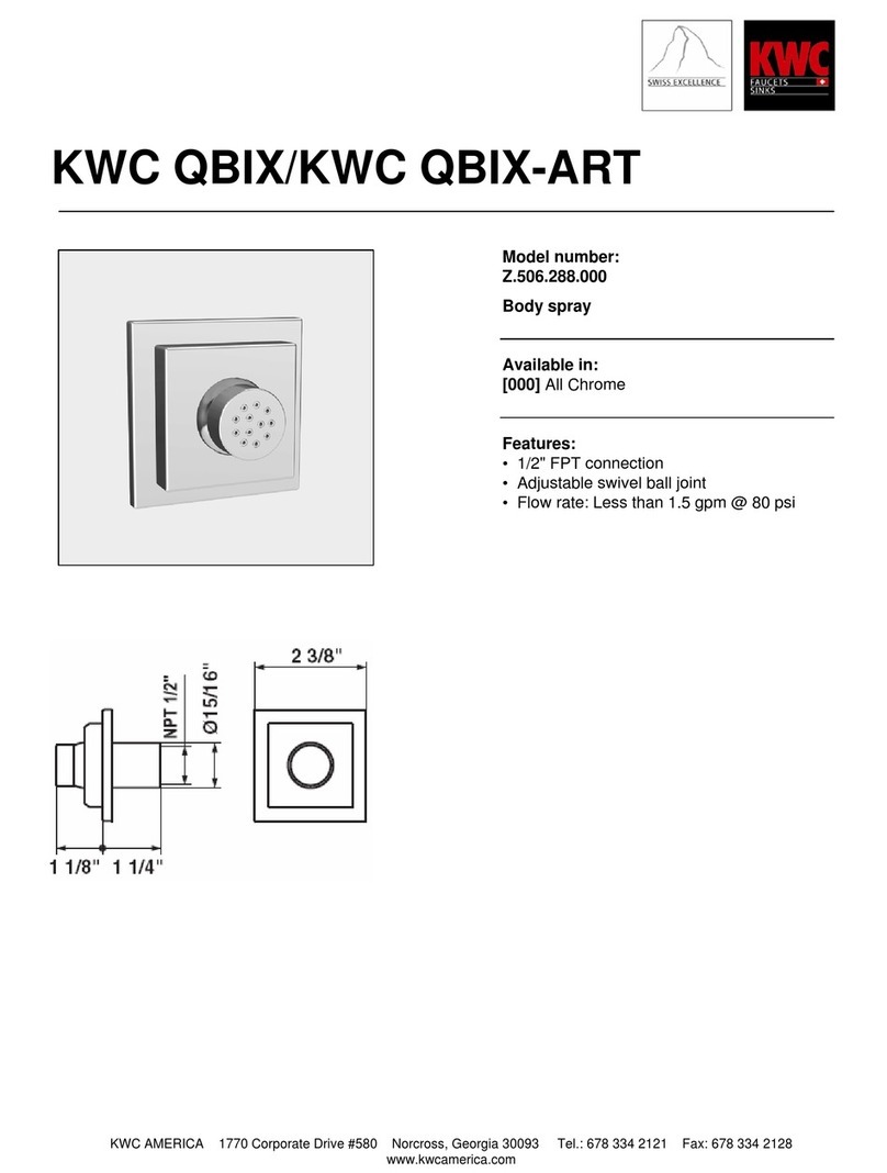 KWC Body Spray Z.506.288.000 User manual