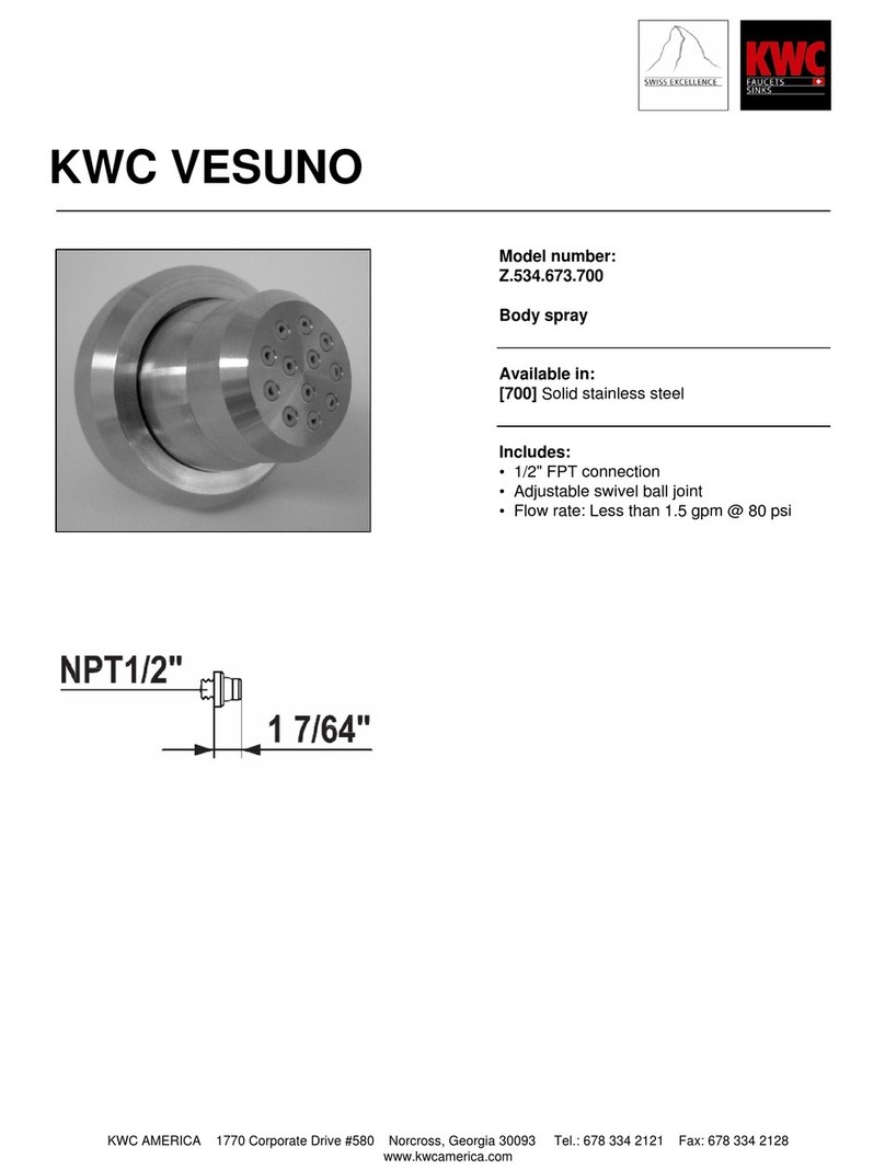 KWC VESUNO Z.534.673.700 Specification sheet