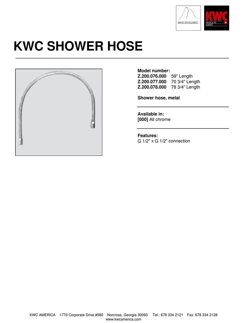 KWC Shower Hose Z.200.076.000 User manual