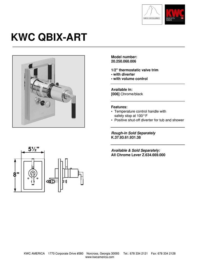 KWC QBIX-ART 20.250.060.006 Specification sheet