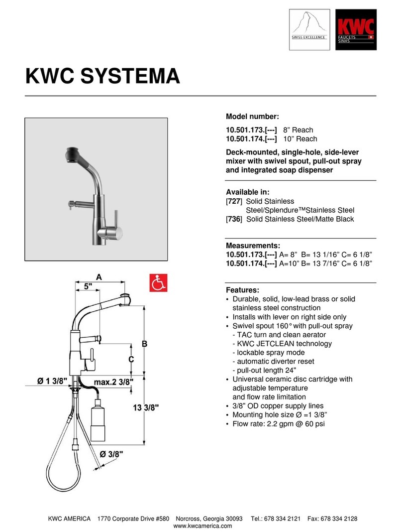 KWC Systema 10.501.173. Specification sheet
