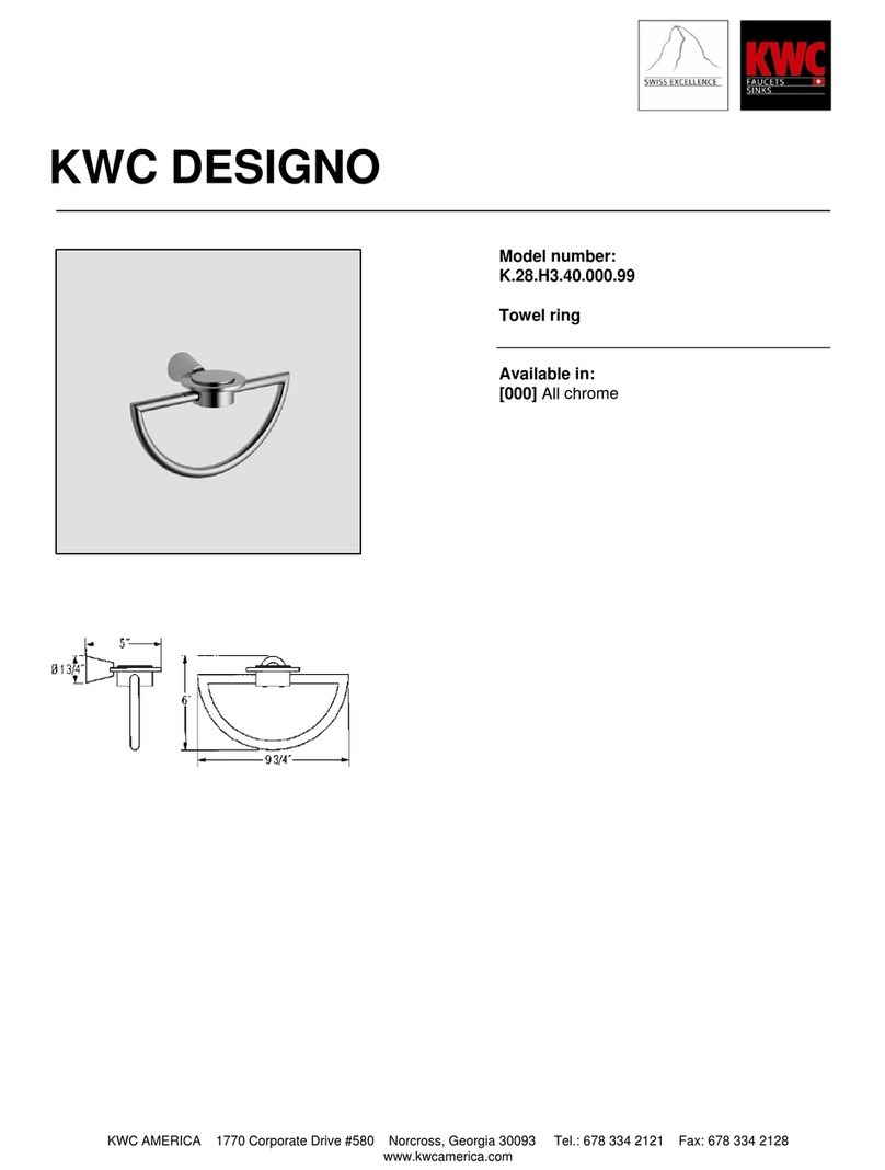 KWC Designo K.28.H3.40.000.99 Specification sheet