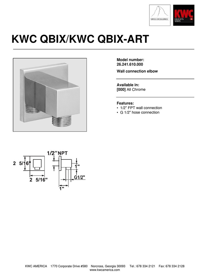 KWC QBIX/QBIX-ART 26.241.610.000 Specification sheet
