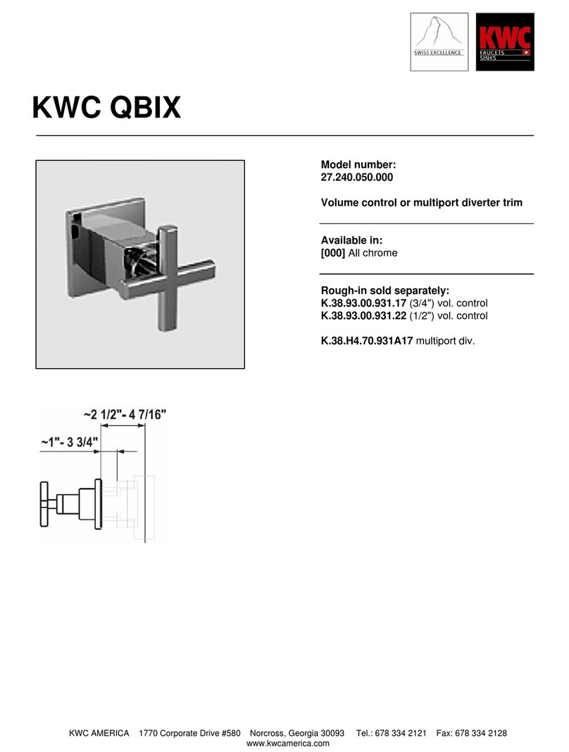 KWC QBIX 27.240.050.000 Specification sheet KWC QBIX 27.240.050.000 Specification sheet