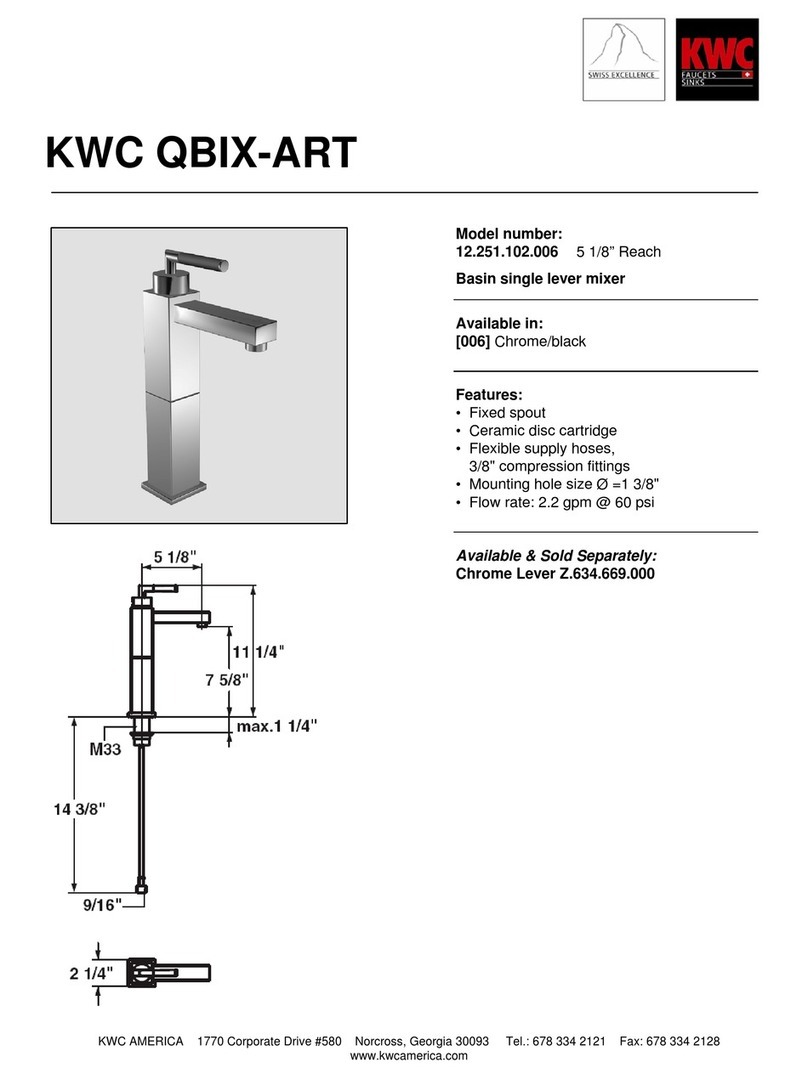 KWC Qbix-Art 12.251.102.006 Specification sheet KWC Qbix-Art 12.251.102.006 Specification sheet