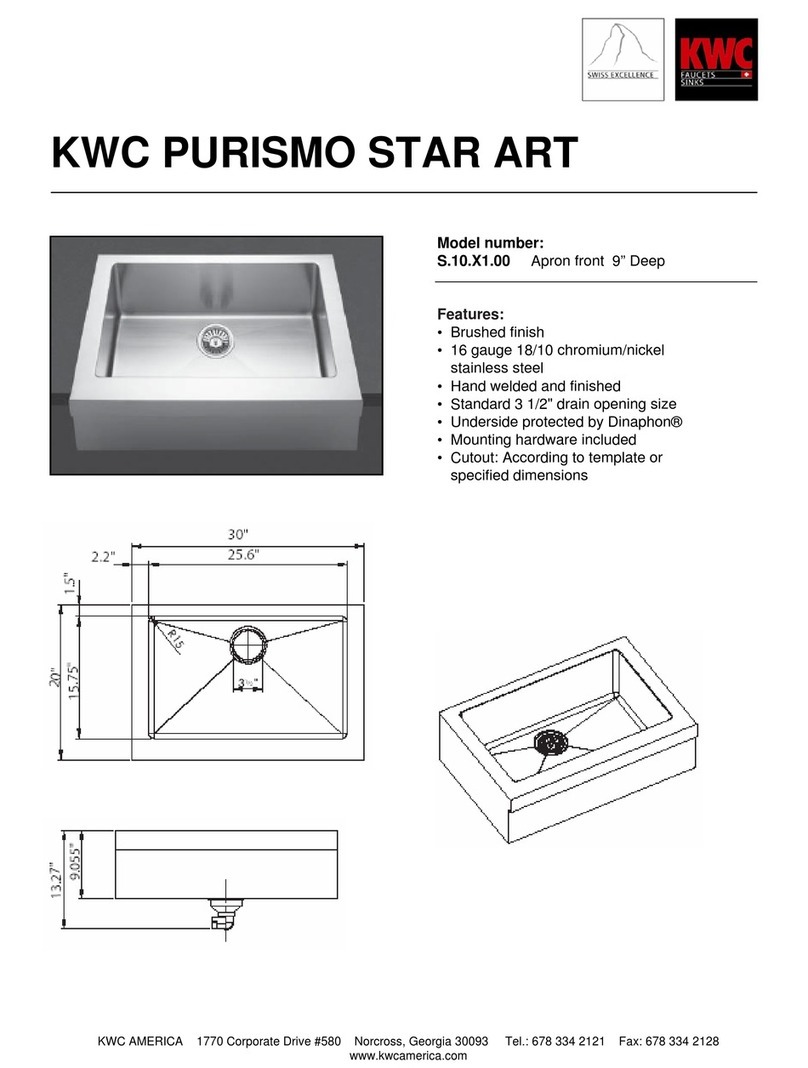 KWC PURISMO START ART S.10.X1.00 User manual