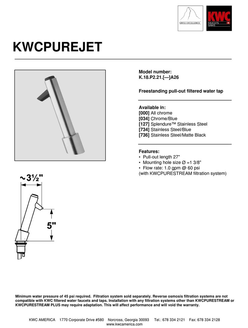 KWC PUREJET K.18.P2.21 Specification sheet KWC PUREJET K.18.P2.21 Specification sheet