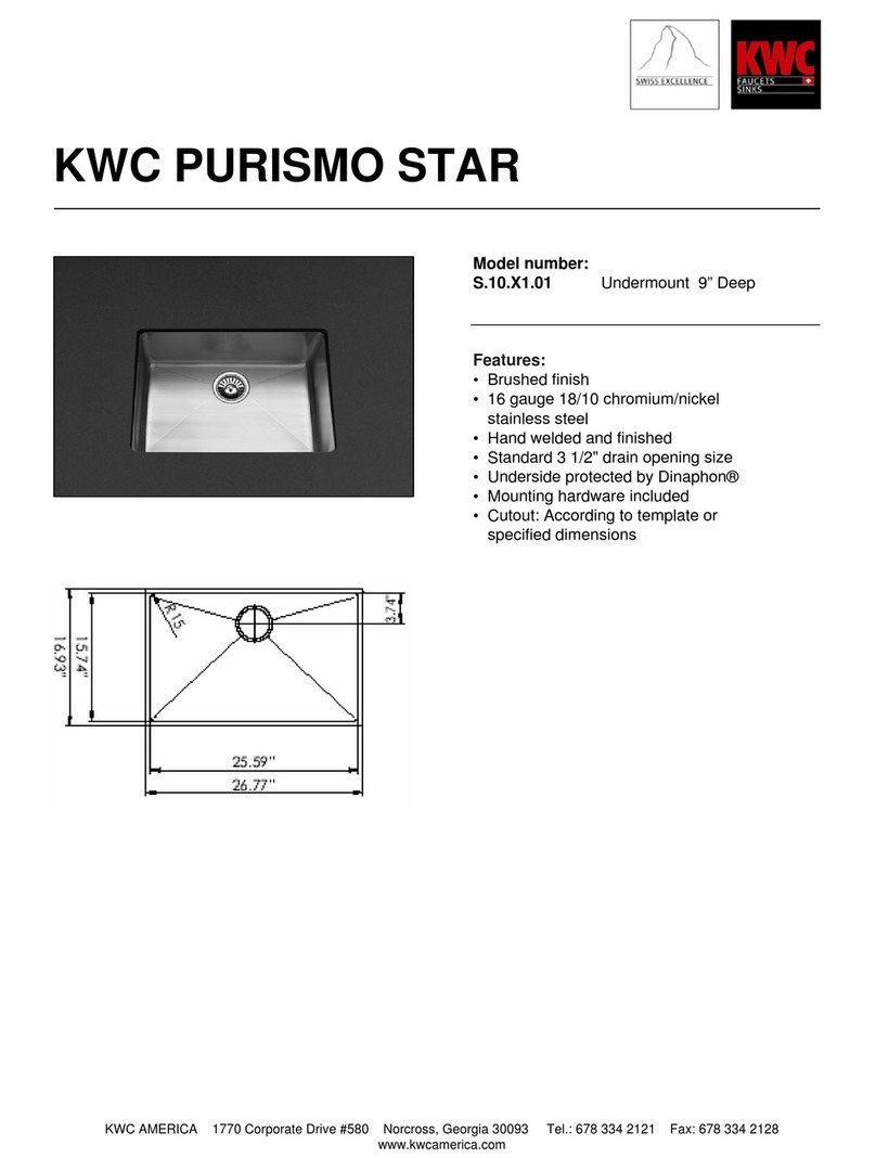 KWC Purismo Star S.10.X1.01 Specification sheet KWC Purismo Star S.10.X1.01 Specification sheet