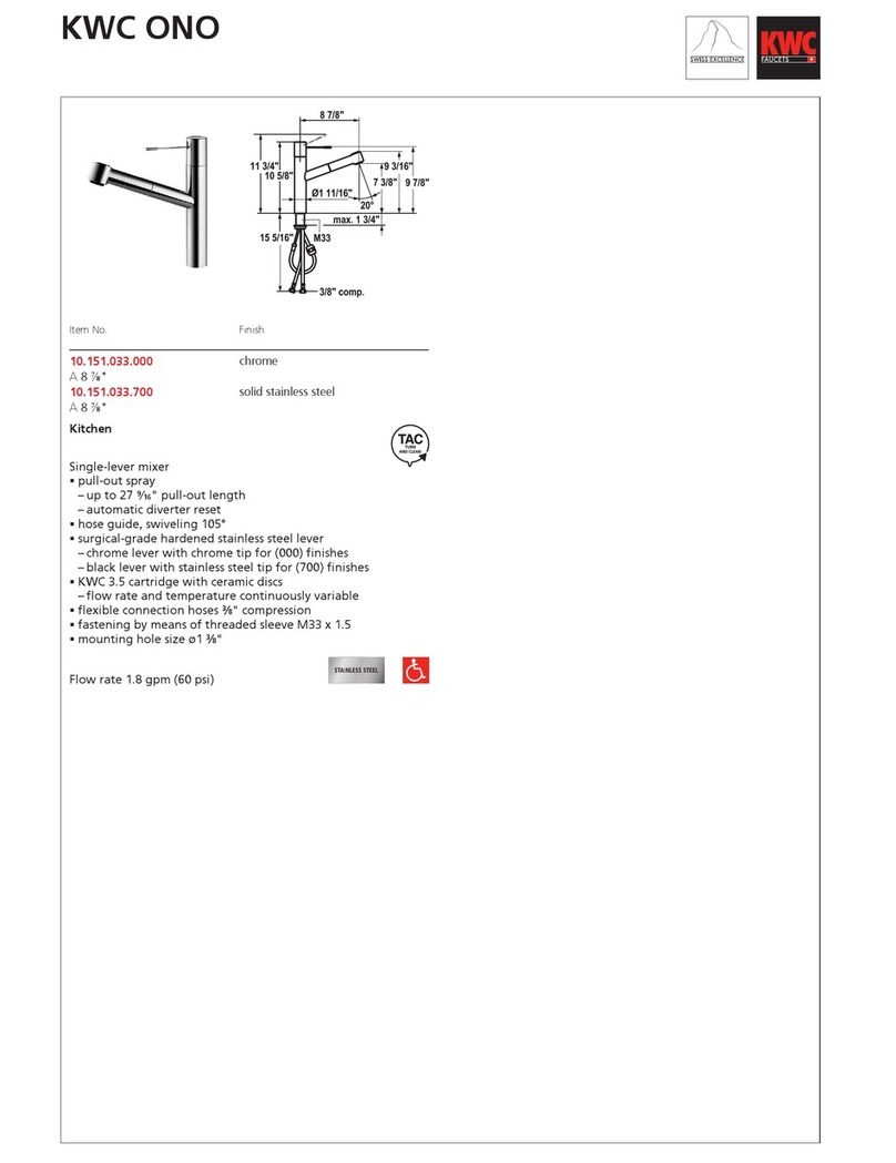 KWC ONO 10.151.033.700 User manual KWC ONO 10.151.033.700 User manual