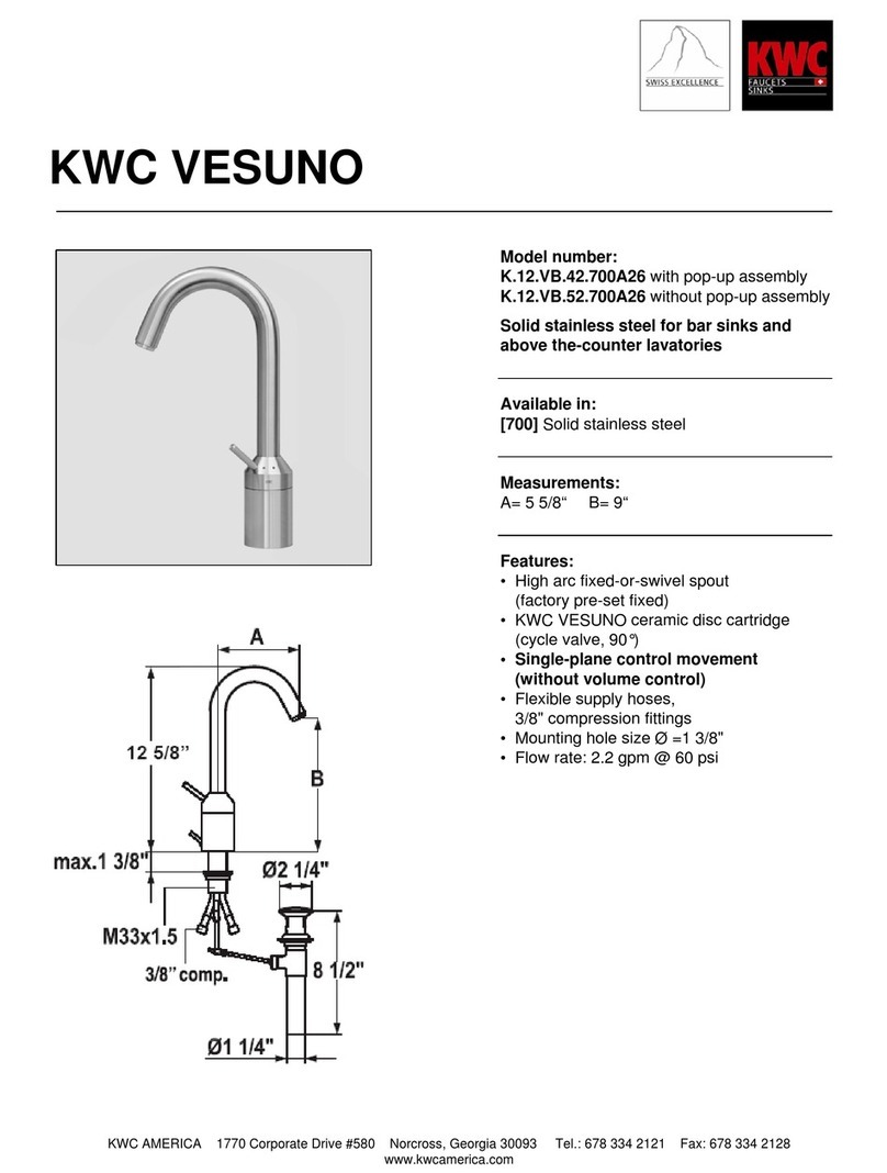 KWC K.12.VB.42.700A26 Owner's manual KWC K.12.VB.42.700A26 Owner's manual