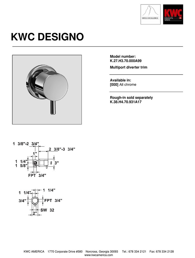 KWC DESIGNO K.27.H3.70.000A99 User manual