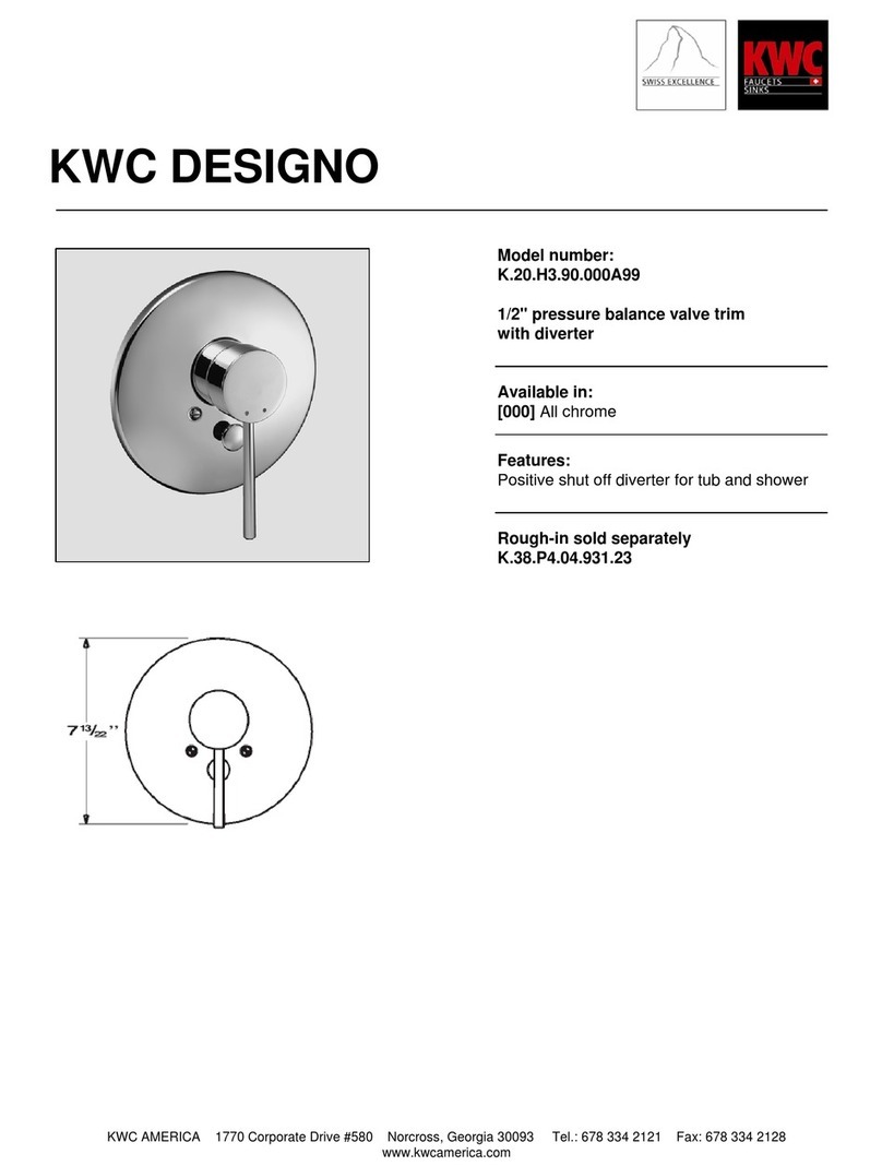 KWC DESIGNO K.20.H3.90.000A99 Specification sheet