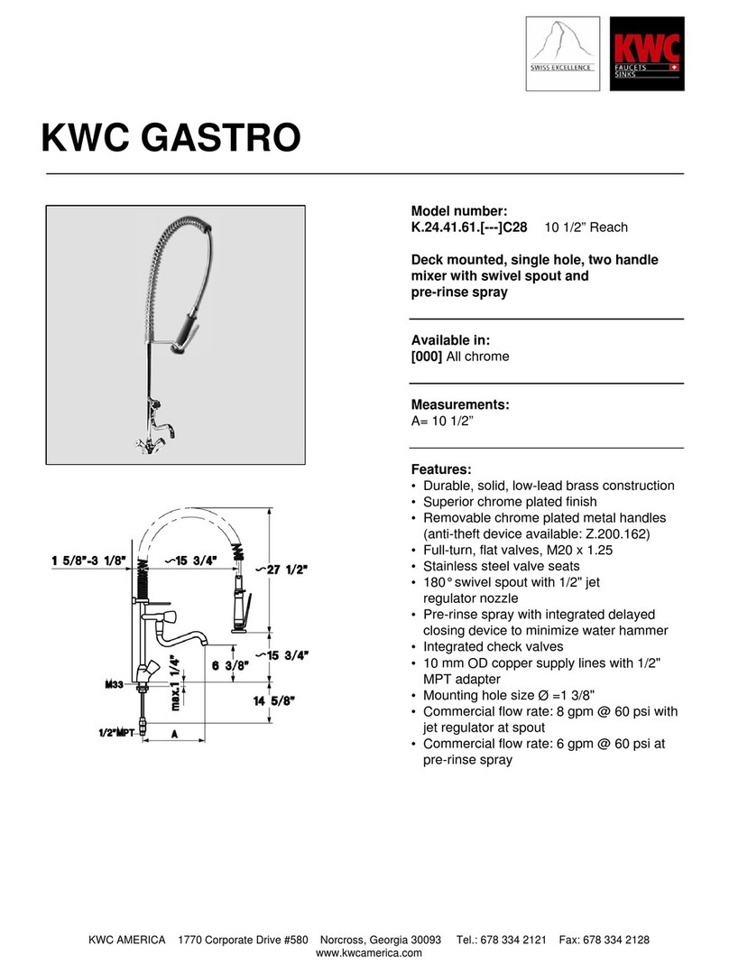 KWC GASTRO K.24.41.61 Specification sheet
