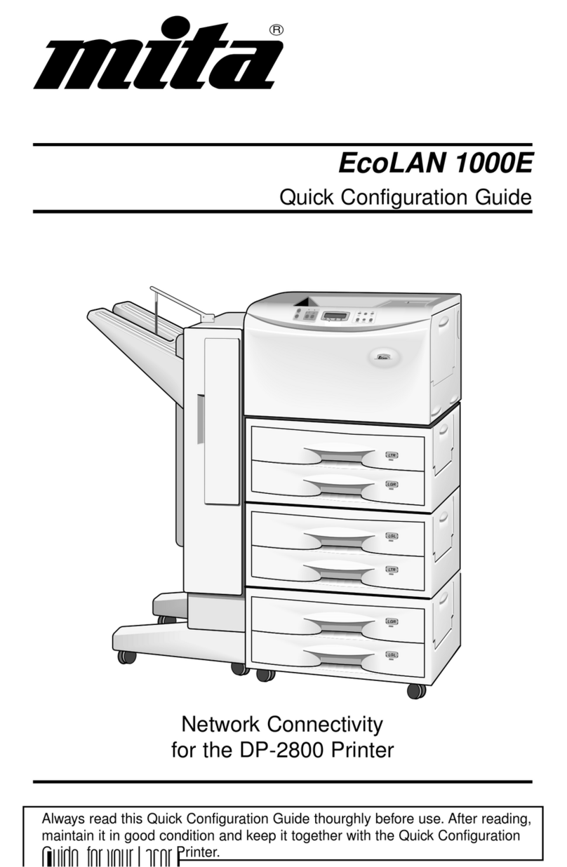 Mita EcoLAN 1000E Quick configuration guide