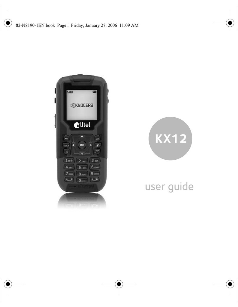 Kyocera KX12 User manual Kyocera KX12 User manual