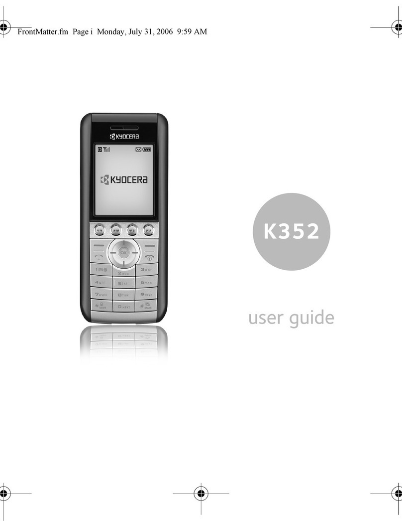 Kyocera K352 User manual Kyocera K352 User manual