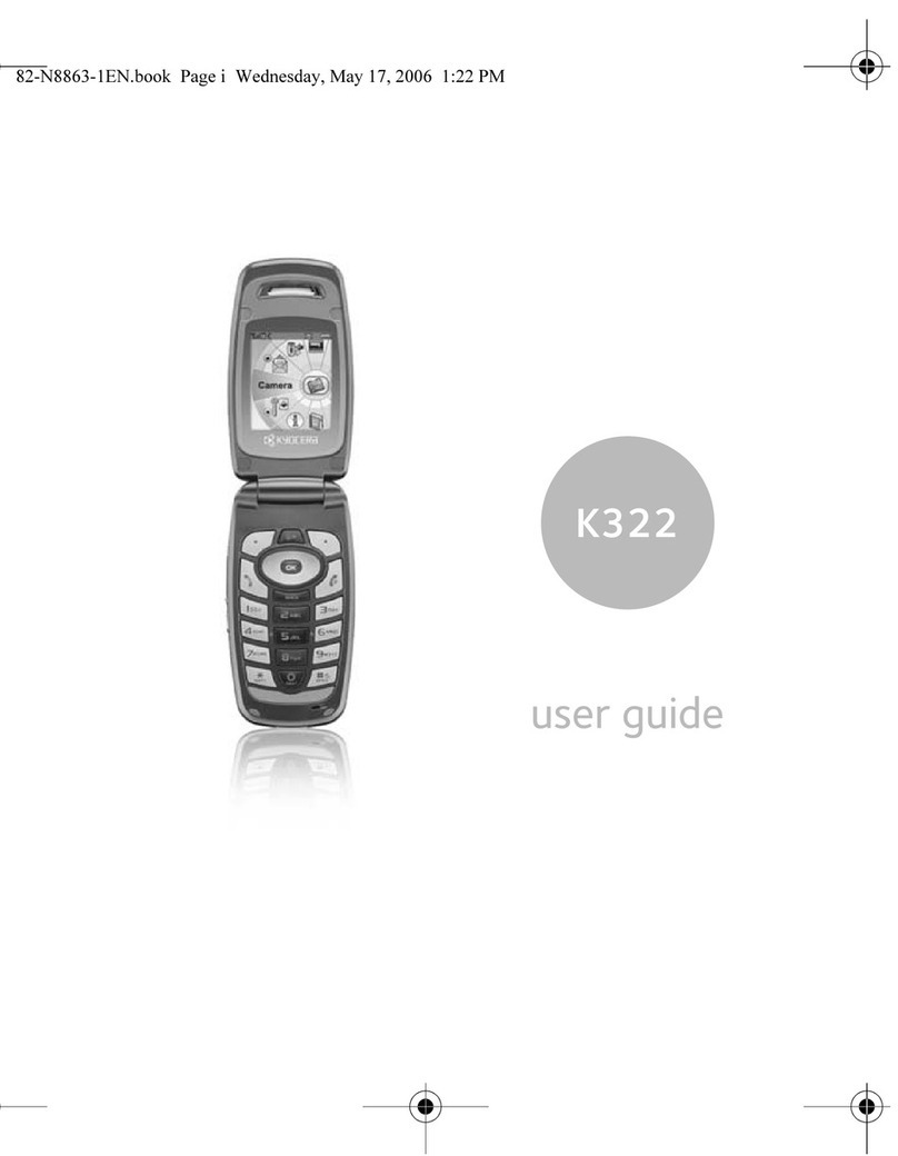 Kyocera K322 User manual Kyocera K322 User manual