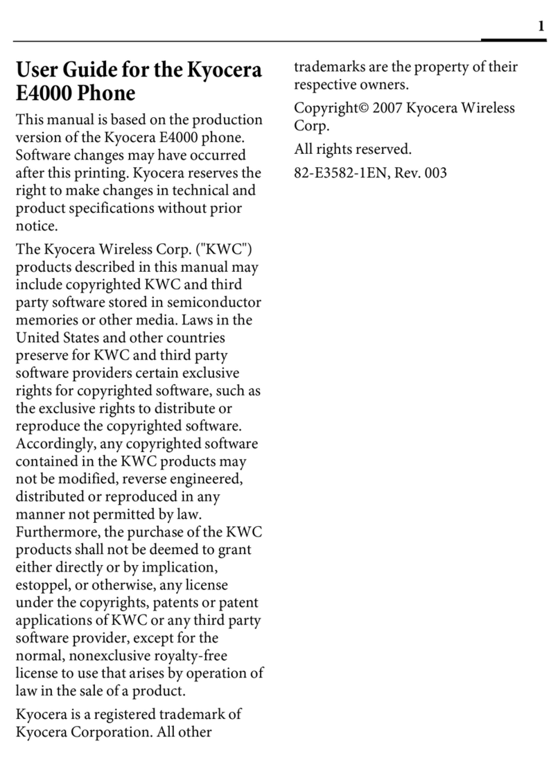 Kyocera E4000 User manual