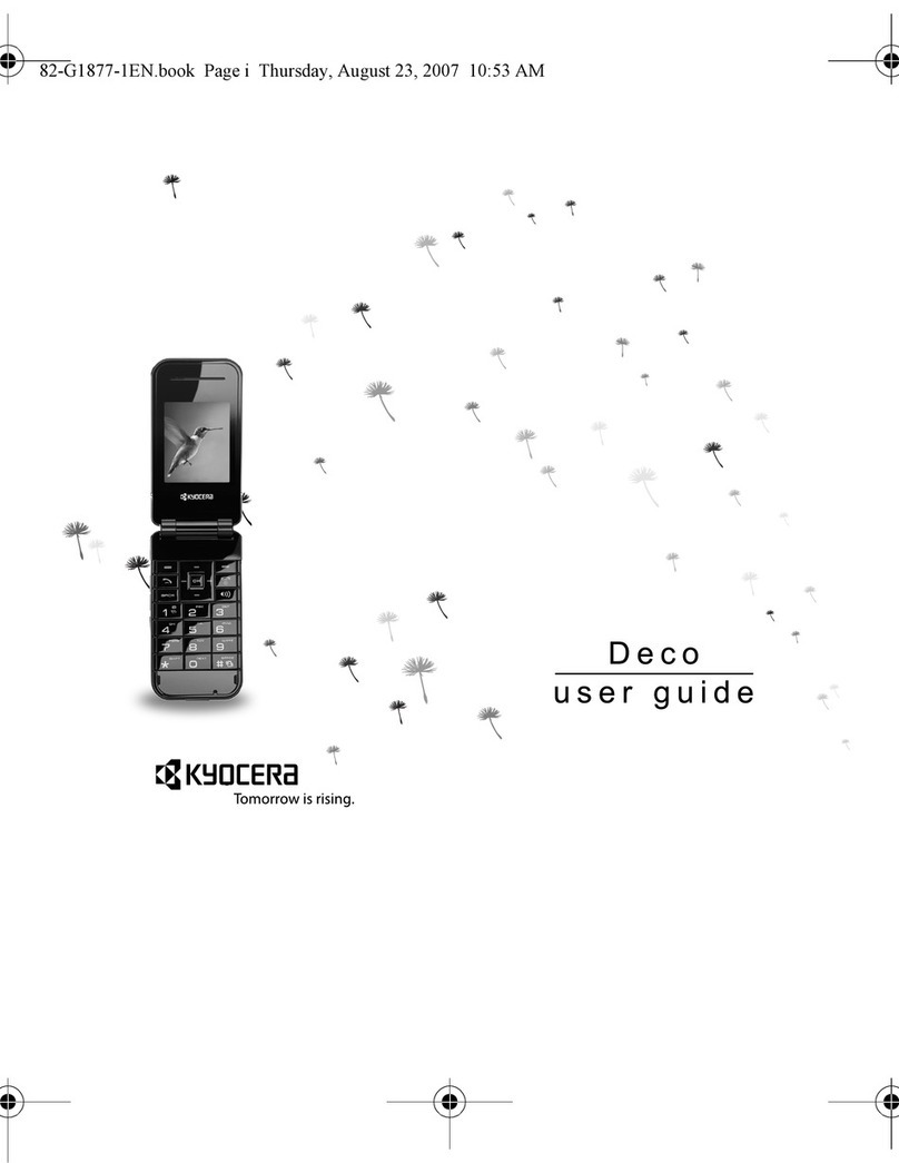 Kyocera Deco E1000 User manual